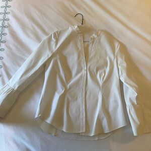 Veronica Beard Classic White Blouse